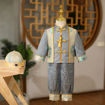 Boys Tang suit Chinese style childrens gown boy clothes grabbing week gown birthday male baby one year old dress