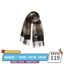UNVESNO Limited British Mens Tide Brand Winter Warm Plaid Scarf Couple Knitted Bib Joker
