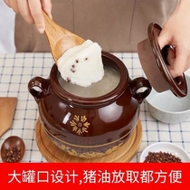 Fitted pig oil jars Home Ceramics Kitchen Old High Temperature Resistant Discharge Containers Meat terracotta oil tanks with lid salt oil tars
