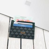 ins card bag ladies exquisite high-end small drivers license bank card leather Faure ultra-thin card Bag Mens Tide brand