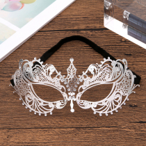 Iron high-grade metal mask with diamond plating gold and silver rose gold half face Lady Princess masquerade mask