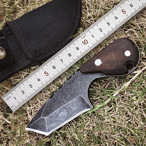 Creative portable pocket small straight knife mini portable sharp fruit knife stone wash pocket outdoor legal self-defense knife