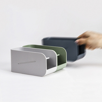 Desktop stationery storage box Double pen holder Pen box Debris finishing box Ruler Rubber paper clip Tape shelf