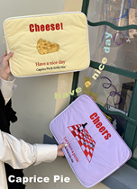 Caprice Pie Bear Party Original Cheese Cheese Soft Waxy Embroidered Computer Bag Lile Notebook Bag