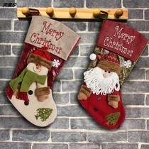 Christmas Socks Gift Bag Big Number Christmas Decorations Christmas Presents High Gear Gift Socks Pendant Candy Bag