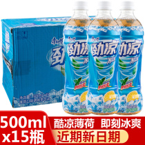Master Kong ice tea cool mint flavor 500ml*15 bottles of whole box beverage wholesale catering juice summer drink