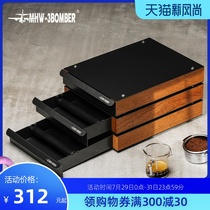 MHW-3BOMBER bomber coffee knock slag box Solid wood drawer slag box household bar waste powder box