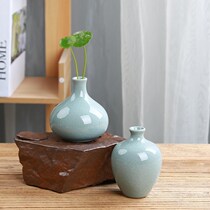 Creative personality Brief number of small number of ceramic vases Water raising green turquoc money Grass Flower Ware Living-room Home Flower Arrangement Pendulum