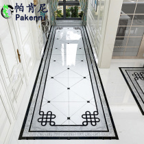  2020 new Chinese living room parquet tiles gray aisle entrance entrance puzzle floor tiles throwing crystal tiles