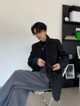 Fei new spring and autumn casual suit jacket mens advanced sense compilation niche design silhouette fashion loose suit