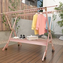 Drying rack floor-to-ceiling folding indoor household clothes hanger balcony clothes rail outdoor cool hanger drying quilt 0429g