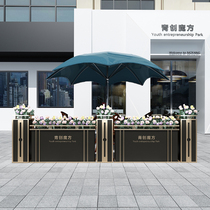 Horticultural Partition Composition Flower Case Outdoor Iron Art Flower Trough Commercial Street Sales Floor Hotel Milk Tea Shop Planting Box Flower Beds