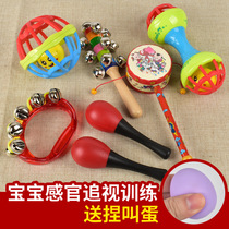 Baby Baby grip training toy 0-1 years old Musical instrument rattle toy can bite boy girl small rattle