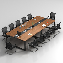 Fashion conference table simple modern office furniture long strip table and chair combination table large table and chair office long table