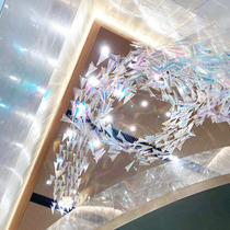 Large shopping mall atrium hanging decoration kindergarten decoration corridor acrylic aircraft hanging Exhibition Hall Art air hanging decoration