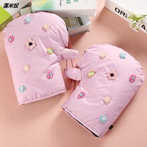 Winter electric car warm gloves motorcycle cotton handle case plus velvet thickened waterproof windproof handle handle windshield hand guard