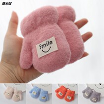 Baby gloves winter warm baby winter 0-1 years old baby cute cartoon 6 months-12 months