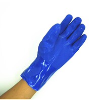 Plus velvet thickened cold-proof waterproof fish-catching rubber gloves industrial car wash acid and alkali resistance warm plus size wear-resistant oil-resistant