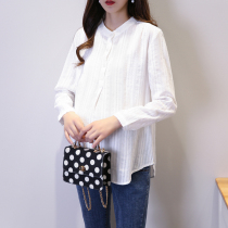 2022 Spring loaded long sleeve pregnant woman T-shirt small sub-conspicuded blouse spring autumn season gestation woman dress shirt with undershirt t-shirt t