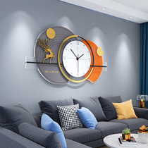 Watch wall clock living room household fashion light luxury net red decoration atmosphere personality modern simple high-end wall clock