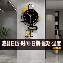 Clock and clock living room fashion decoration creative home light luxury Net red modern simple personality silent clock hanging wall
