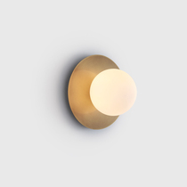 Designer soft decoration wall lamp Nordic simple modern entrance aisle sofa next to the bedroom full copper ball lamp