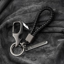 Mens lock key waist key chain with split knife personalized creative express ring ring phone number anti-lost brand pendant