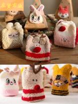 Autumn Winter Thickening Warm Floor Socks Christmas Home Coral Suede Socks Children Cartoon Cute Sleeping Socks Moon Socks
