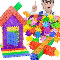 Large childrens educational intelligence block plastic block building block house group Assembly kindergarten early education building block play