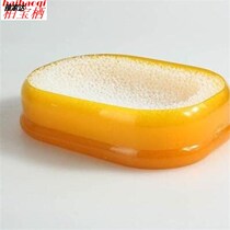 2 packed drain sponge soap box toilet creative absorbent sponge pad soap box silicone non-perforated bathroom