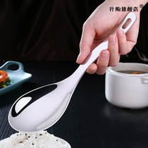 Large 304 stainless steel household meal spoon hotel tableware big rice spoon thick rice spoon soup spoon spoon spoon