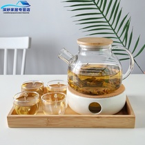 Bubble teapot set with vegetable tea pallet heating base resistant to high temperature cup cold kettle cool kettle