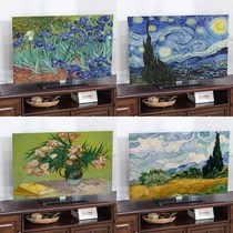 TV dust cover dust cloth household 55 inch desktop Van Gogh famous painting modern decoration TV cover dust cover