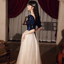 Piano playing light evening dress dress female French style can usually wear light luxury high-end banquet temperament concert host