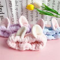 Korean face and hair band Cute girl heart tied hair headband headband Sweet headdress Wash beauty mask hair band