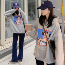 Pregnant women autumn suit fashion hooded sweater maternity wear autumn Net red out two sets of spring and autumn tops