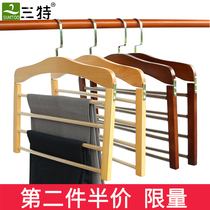  Solid Wood Multifunction Pants Rack Multilayer Pants Hanging home Magic wood Containing God Instrumental Scarf Silk Towels Wardrobe Pants