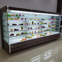 Air curtain cabinet vegetable and fruit fresh-keeping Cabinet supermarket beverage display cabinet commercial spray Maocai skewers order display cabinet