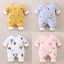 Newborn baby clothes cotton padded jumpsuit in autumn and winter