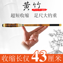 Pocket fishing rod Ultra short section fishing rod 19 small hand rod Shrink 40cm Ultra-light super hard carbon stream rod short section