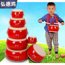 Infant childrens waist drum childrens kindergarten home beating Teaching Drum new tambourine male and female toy drum