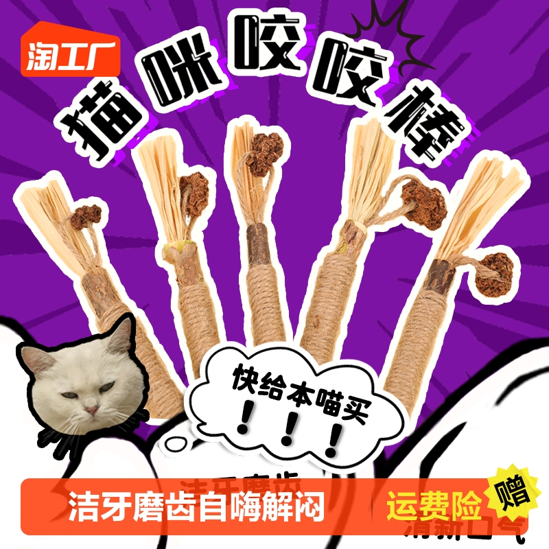 Cat teaser stick, wooden Tianliao teeth grinding stick, cat toy, self relieving, bite resistant, mint ball, cat product, cat teaser tool