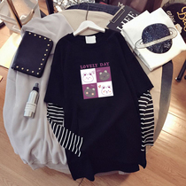 Spring and autumn clothes Korean version Fashion new gestation pregnancy pure cotton loose with long sleeves pregnant woman T-shirt blouses