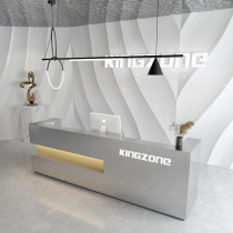 Custom stainless steel company beauty salon front desk Reception desk Clothing store barber shop Light luxury commercial bar counter cashier