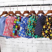 Aro pants mens cotton underwear large size Boxer cartoon printed breathable pajama pants home mens loose middle waist shorts