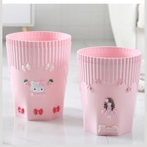 Bullet-cover family childrens room trash can cute cartoon bedroom boys and girls room fresh girl heart New