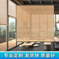 Bamboo curtain rolling curtain partition curtain home balcony shading ancient wind rolling screen outdoor printing curtain