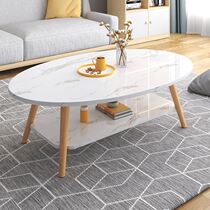 Nordic double coffee table simple modern small living room table home creative sofa bedroom mini round table