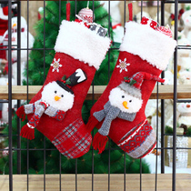 Christmas Decorations Socks Gift Bag Christmas Eve Santa Gift Children Christmas Tree Pendant Snowman Candy Bag