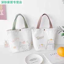 2021 new Japanese ins small fresh shopping storage bag lunch box bento bag girls handbag canvas bag